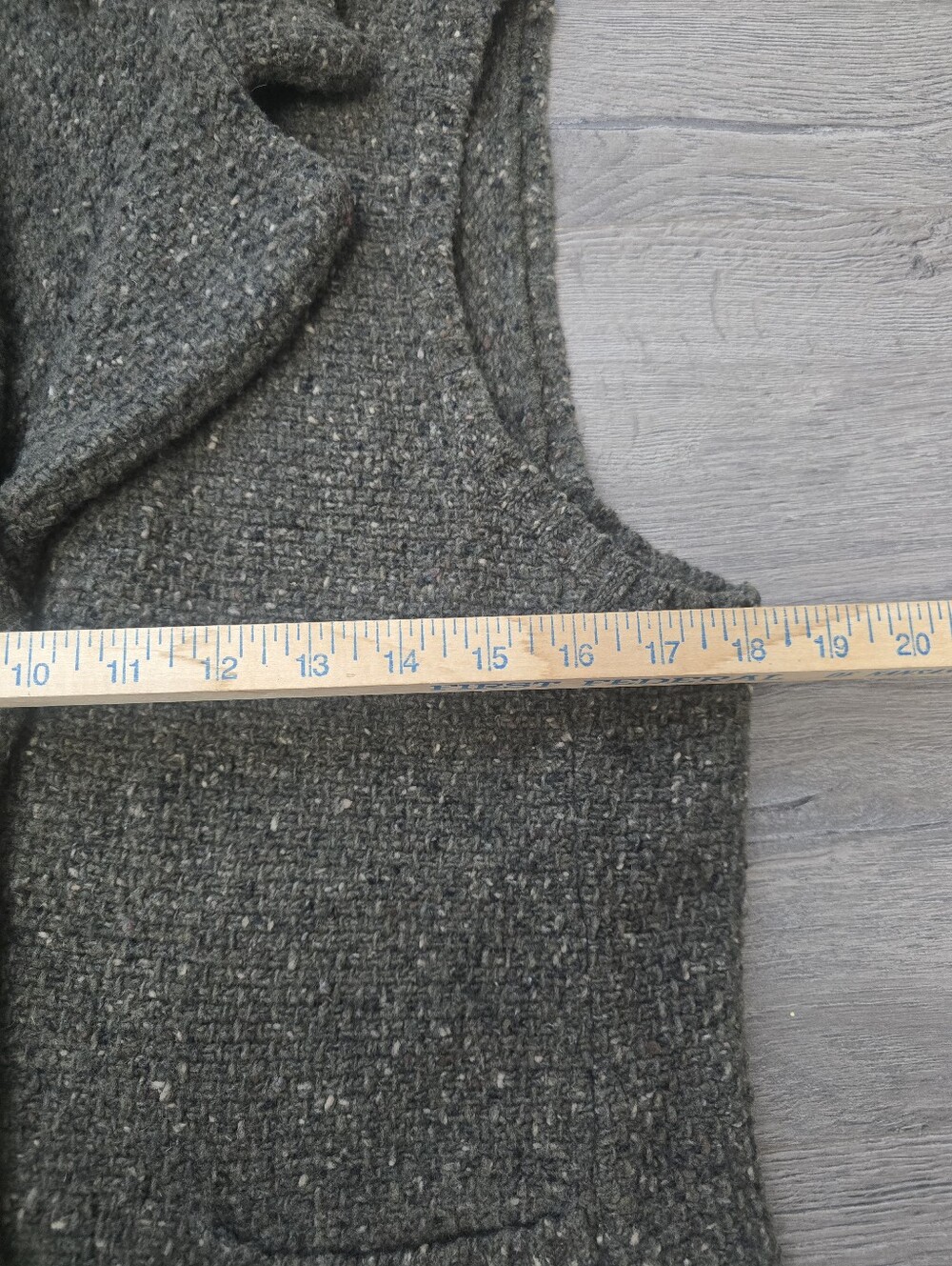 Lauren Ralph Lauren Sweater Vest Wool Cashmere Olive Green Flecked Large - Picture 7 of 9
